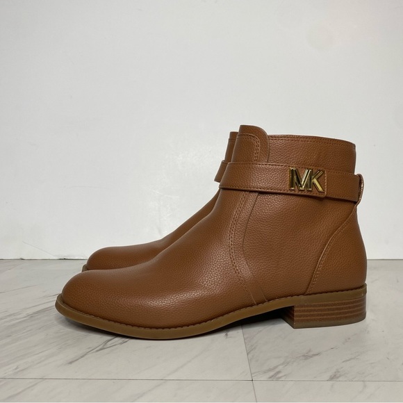 Michael Kors Jilly Brown Pebbled Faux Leather Bootie 9 1/2 M - Picture 14 of 14